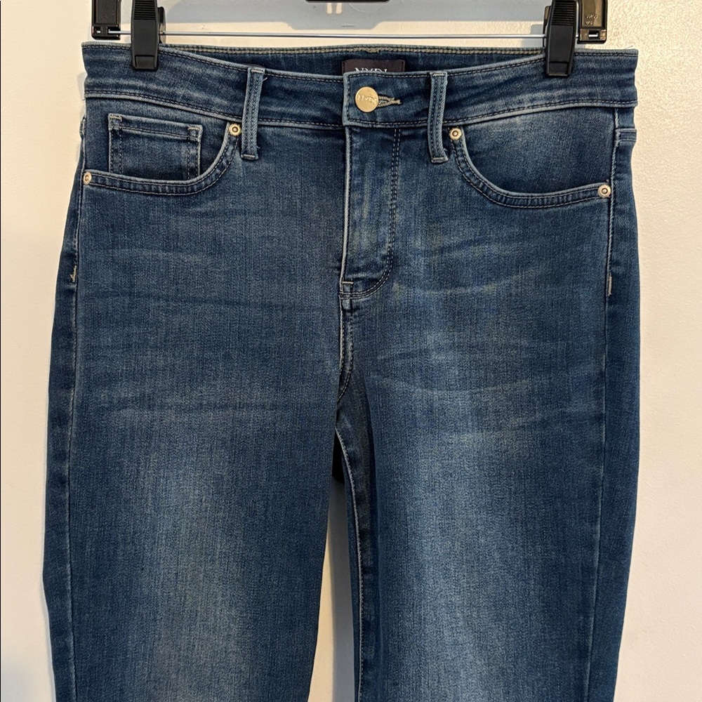 NYDJ High Rise Medium Wash Sheri Slim Fit Jeans 4 - Picture 2 of 9
